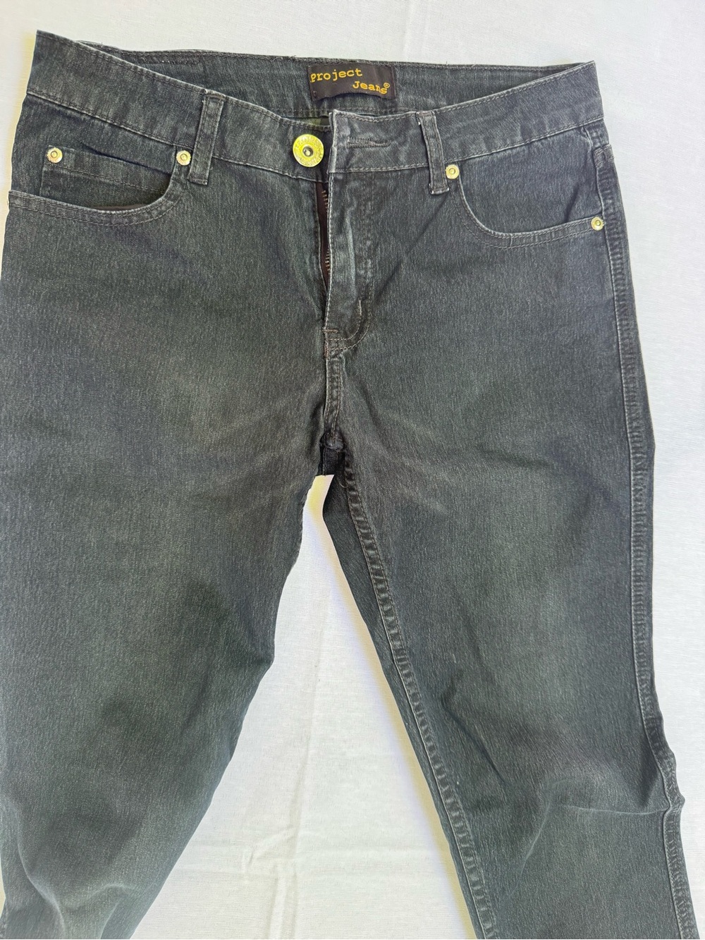 Womens Black Slim Straight Jeans by project jeans